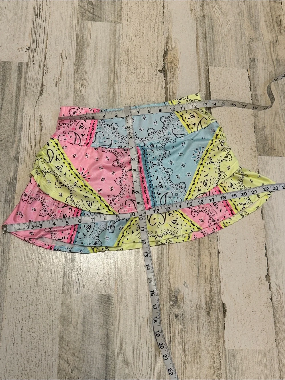 Kids Lucky in Love 2 pc. Bandana Halter Top Bright Pastel Skort Set L 1